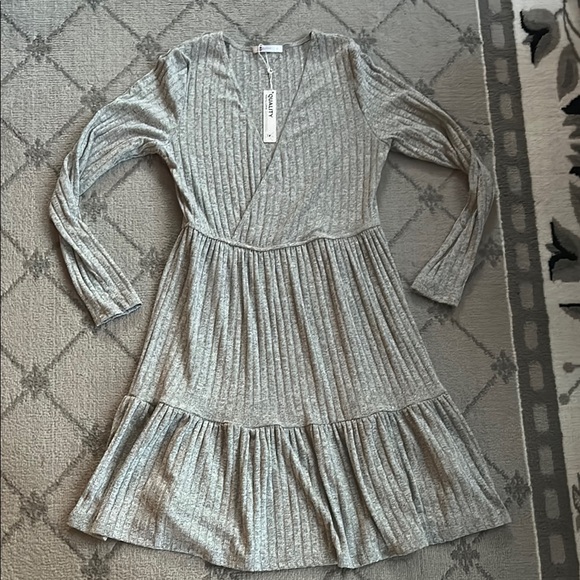 Cupshe Dresses & Skirts - Cupshe Slub Knit Ruffled A Line Mini Dress
